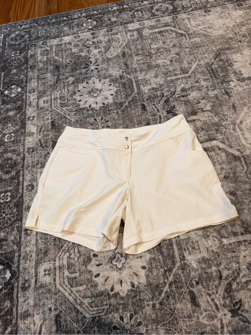 Slazenger Women's white Athletic Bermuda Shorts with Double Buttons